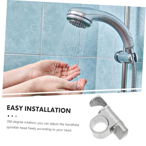 CLISPEED Duschkopfhalterung aus Edelstahl Drehbar Verstellbar für Brausestange Langlebiger Halter für Handbrause Einfache Montage Kompatibel mit Meisten Duschköpfen Robust und Rostfrei von CLISPEED