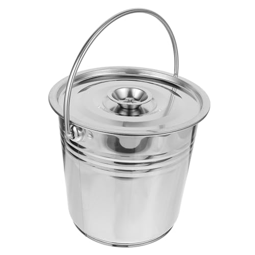 CLISPEED Edelstahl Aschebehälter Mit Deckel Und Griff Robuster Metall Eimer Für Grill Kamin Und Camping Kapazität Für Aufbewahrung Von Holzkohle Und Asche CLISPEED Edelstahl Aschebehälter Mit Deckel Und Griff Robuster Metall Eimer Für Grill Kamin Und Camping Kapazität Für Aufbewahrung Von Holzkohle Und Asche von CLISPEED