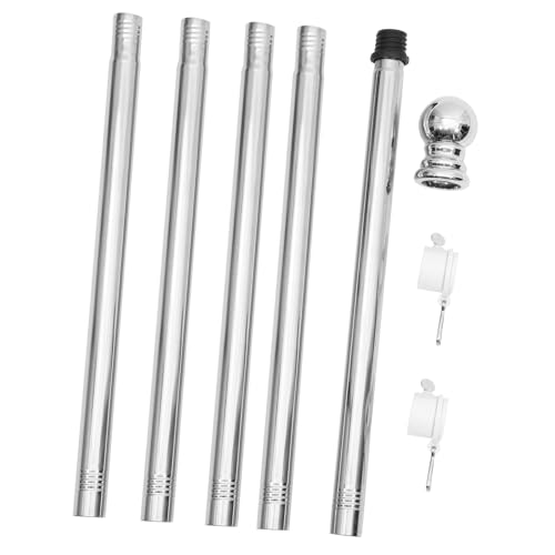 CLISPEED Edelstahl Fahnenmast Garten Drehbar Rostfrei Wetterfest Stabil Für Außenbereich Balkon Terrasse Mit Abnehmbaren Segmenten Gegen Verheddern Windfest CLISPEED Edelstahl Fahnenmast Garten Drehbar Rostfrei Wetterfest Stabil Für Außenbereich Balkon Terrasse Mit Abnehmbaren Segmenten Gegen Verheddern Windfest von CLISPEED