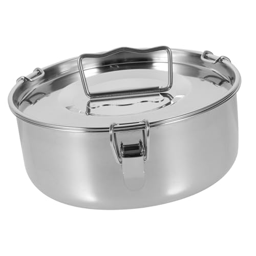 CLISPEED Edelstahl Flanform Dampftopf mit Anti verbrühgriff Platzsparend Glatt und Leicht zu Reinigen Vielseitig für Gedämpfte Brötchen Reis Eier Süßkartoffeln Fisch und Mehr von CLISPEED