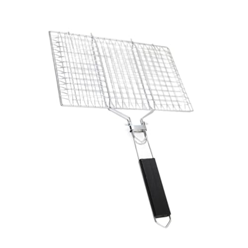 CLISPEED Edelstahl Grillkorb Faltbar Bbq Grillrost Abnehmbar Gemüsehalter Robust Tragbar für Camping Picknick Outdoor Grillzubehör von CLISPEED