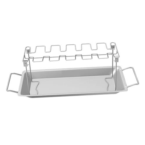 CLISPEED Edelstahl Grillrost für Hähnchen BBQ Grillrost zum Braten und Trocknen Robustes Grillzubehör für Camping und Outdoor Grillpartys Praktisch und Leicht zu Reinigen von CLISPEED