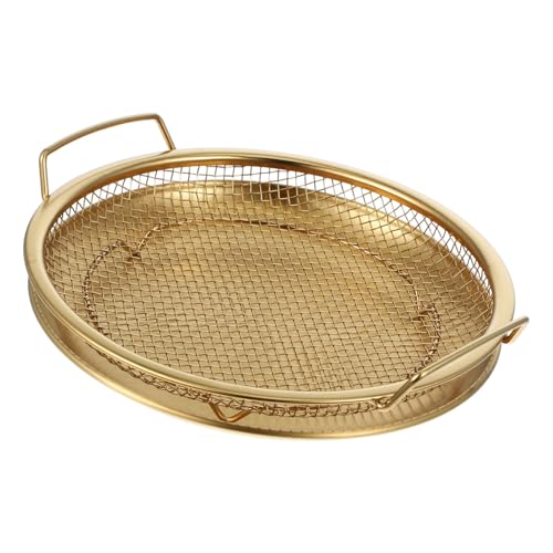 CLISPEED Edelstahl Ölfilter Abtropfgestell mit Feinmaschigem Sieb Rostfreier Küchenkorb zum Ölablauf für Frittierfett Vielseitiges Abtropfgestell für Frittierte Speisen und Grillgut von CLISPEED