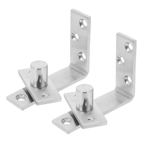 CLISPEED Edelstahl Pivot Scharnier für Türen Verdeckt Automatische Rückstellung Drehbar Dualachsiges Türbeschlag Hardware Einfache Montage Öffnungswinkel Geeignet für Möbel und von CLISPEED