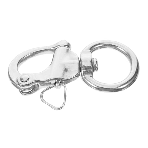 CLISPEED Edelstahl Schnellverschluss Karabiner Drehbar Federbelastet Robuster Handzugverschluss Leicht und Kompakt für Outdoor und Alltag CLISPEED Edelstahl Schnellverschluss Karabiner Drehbar Federbelastet Robuster Handzugverschluss Leicht und Kompakt für Outdoor und Alltag von CLISPEED