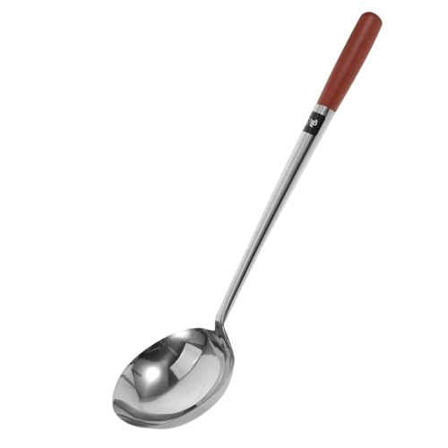 CLISPEED Edelstahl Schöpfkelle Groß Langlebig Kochlöffel mit Ergonomischem Langem Griff zum Rühren Servieren Kochen Robust Spülmaschinenfest für Haushalt und Profi Küche von CLISPEED