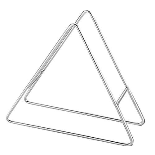 CLISPEED Edelstahl Tellerhalter Dreieckform Stabiles Küchen Organizer Tablett Aufbewahrung Rack Vielseitig als Geschirrständer und Dekoration für Haushalt und Buffet Geeignet von CLISPEED