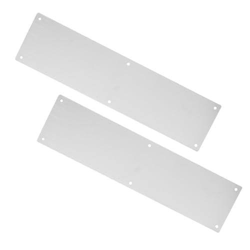 CLISPEED Edelstahl Tür Kickplate Teiliges Robuster Metall Türschutz für Innen und Außentüren Einfache Montage mit Anleitung Dekorative Türschutzplatte für Langlebigen Schutz von CLISPEED