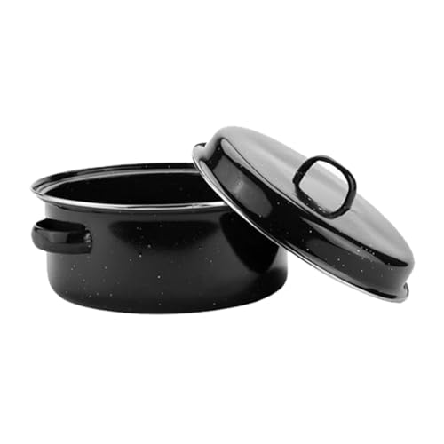 CLISPEED Emaille Grilltopf Hochtemperaturbeständig Haushalt Bräter mit Deckel Vielseitig für Bbq Camping Kochen von Kartoffeln Hähnchenflügel CLISPEED Emaille Grilltopf Hochtemperaturbeständig Haushalt Bräter mit Deckel Vielseitig für Bbq Camping Kochen von Kartoffeln Hähnchenflügel von CLISPEED