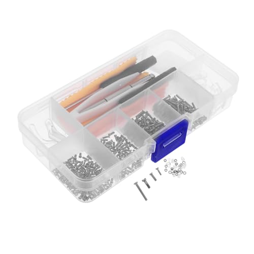 CLISPEED Eyeglass Repair Kit mit Schrauben Kompaktes Brillenreparaturset Klarer Kunststoffbox Präzisionsschraubendreher für Sonnenbrillen Halbrahmenbrillen und Uhren Teiliges Set für von CLISPEED