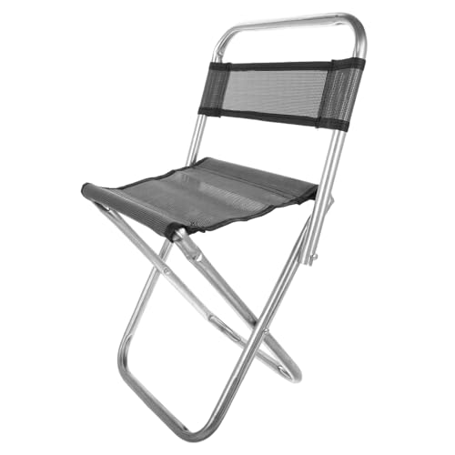 CLISPEED Faltbarer Angelstuhl Outdoor Campingstuhl Klappbar Leicht Metallgestell Netzgewebe Tragbar Kleiner Klapphocker Robust Für Angeln Wandern Picknick Zufällige Farbe Zufällige Farbe von CLISPEED