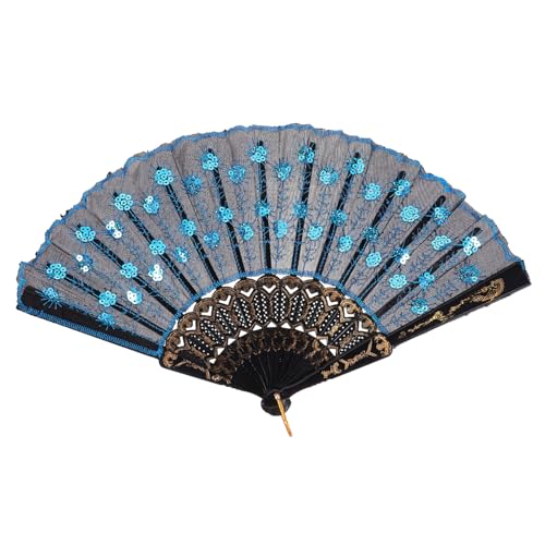 CLISPEED Faltbarer Handfächer mit Pailletten Chinesischer Stickerei für Tanz Hochzeiten und Partys Leicht Tragbar Dekorativ CLISPEED Faltbarer Handfächer mit Pailletten Chinesischer Stickerei für Tanz Hochzeiten und Partys Leicht Tragbar Dekorativ von CLISPEED
