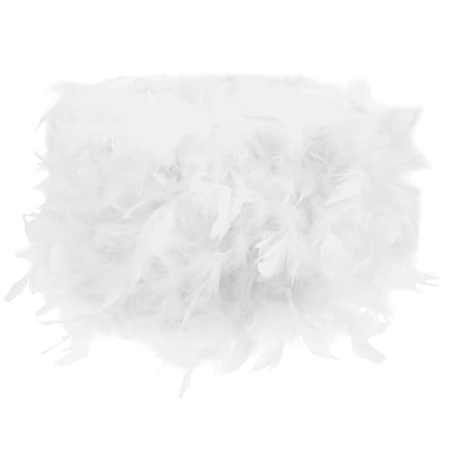 CLISPEED Faux Feder Lampenschirm Flauschige Schreibtischlampe für Moderne Innendekoration Eleganter Lampenbezug mit Vielseitigem Design für Schlafzimmer und Wohnzimmer von CLISPEED