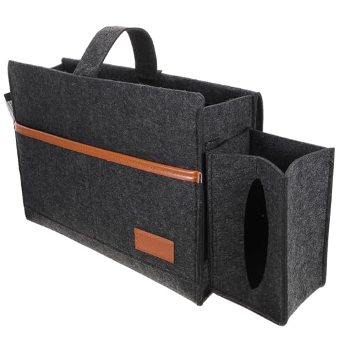 CLISPEED Filz Nachttisch Organizer für Sofa Multifunktionale Hängende Aufbewahrungstasche Dunkelgrau für Schlafzimmer und Wohnzimmer Filzbeutel für Fernbedienungen Snacks Handy CLISPEED Filz Nachttisch Organizer für Sofa Multifunktionale Hängende Aufbewahrungstasche Dunkelgrau für Schlafzimmer und Wohnzimmer Filzbeutel für Fernbedienungen Snacks Handy von CLISPEED