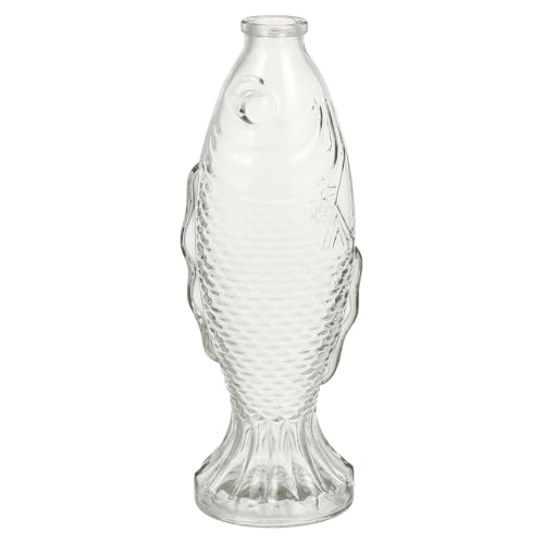 CLISPEED Fisch Förmige Glasflasche Dekorative Fischflasche Fischglasflasche Fischdesign Blumenvase Aus Glas Knospenvase Aus Klarem Glas Dekanter. Fischgeformte Flaschen Obst Krug von CLISPEED