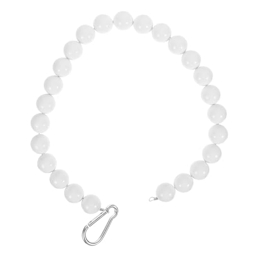 CLISPEED Flaggenmast Zubehör PVC Metall Kettenring Windfeste Fahnenmast Führungskugel Langlebiger Befestigungsring für Fahnenstangen Einfache Schutz vor Beschädigung bei Starkem Wind von CLISPEED