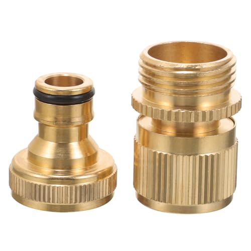 CLISPEED Gartenschlauch Schnellkupplung aus Messing Schlauchverbinder mit Gewinde Wasserdichter Gartenschlauchanschluss Robustes Reparaturset für Außenwasserhähne und Bewässerungssysteme von CLISPEED