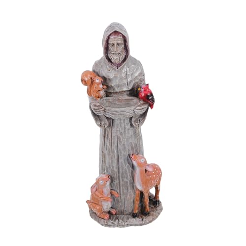 CLISPEED Gartenstatue -Ornamente Katholische Gartenstatuen Religiöse Statue katholische Garten Besonderheit vogelfutterspender vogelfutterhäuschen Vogelfutterstatuen Vogelgartenstatue Harz von CLISPEED