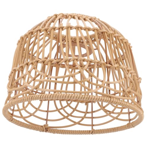 CLISPEED Geflochtener Lampenschirm Deckenleuchte Vintage Stil Ersatz Lampenschirm Hängelampe Boho Dekoration für Wohnzimmer Schlafzimmer Restaurant von CLISPEED