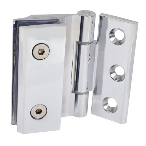 CLISPEED Glas Türscharnier für Badezimmer und Weinschrank Robustes Rostfreies Scharnier mit Hoher Härte Geräuscharm und Flexibel Einfache Montage für Schrank und Vitrinentüren von CLISPEED