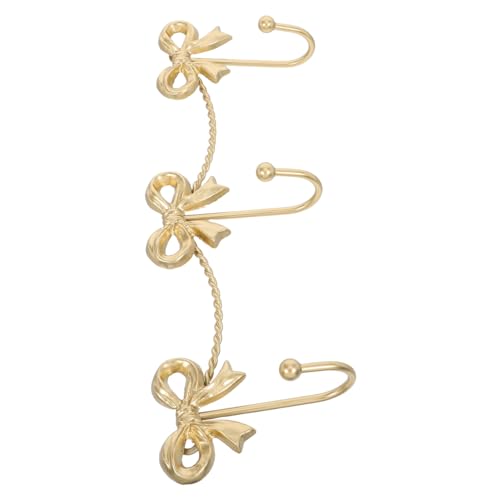 CLISPEED Goldfarbene Wandhaken mit Dekorativem Schleifendesign aus Robustem Eisen Kompakt und Platzsparend Einfache Montage zum Aufhängen von Kleidung und Schlüsseln Schlafzimmer Flur und CLISPEED Goldfarbene Wandhaken mit Dekorativem Schleifendesign aus Robustem Eisen Kompakt und Platzsparend Einfache Montage zum Aufhängen von Kleidung und Schlüsseln Schlafzimmer Flur und von CLISPEED