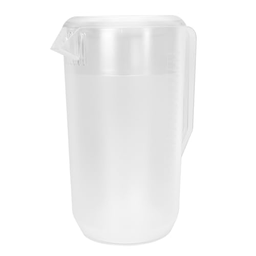 CLISPEED Große Kalte Wasserkaraffe aus Transparentem Hitzebeständigem Acryl mit Messskala Bruchsicherer Saftkrug für Haushalt Vielseitig für Wasser Tee Milch Getränke und Partygebrauch von CLISPEED