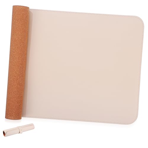 CLISPEED Große Schreibtischunterlage aus Leder und Kork Doppelseitig Nutzbares Mousepad Tischschutzmatte in Cremeweiß Rutschfest Stilvolle Büro Gaming mausmatte CLISPEED Große Schreibtischunterlage aus Leder und Kork Doppelseitig Nutzbares Mousepad Tischschutzmatte in Cremeweiß Rutschfest Stilvolle Büro Gaming mausmatte von CLISPEED