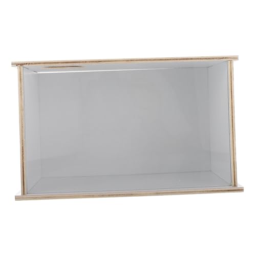 CLISPEED Großer Hamster Sandbad Behälter aus Holz mit Glatten Kanten Multifunktionale Chinchilla Badewanne für Kleine Haustiere Sicherer Sandkasten zur Reinigung Baden von CLISPEED