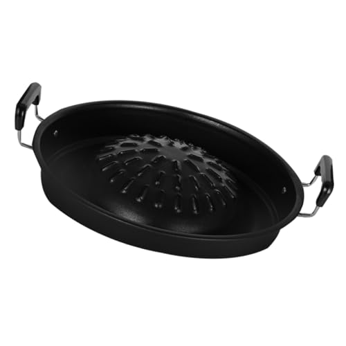 CLISPEED Gusseisen Grillpfanne Rund Bbq Grillpfanne mit Glatten Kanten Hitzebeständig Vielseitig für Kohlegrill Camping und Familienfeiern für Zuhause und Outdoor CLISPEED Gusseisen Grillpfanne Rund Bbq Grillpfanne mit Glatten Kanten Hitzebeständig Vielseitig für Kohlegrill Camping und Familienfeiern für Zuhause und Outdoor von CLISPEED