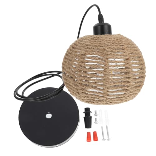CLISPEED Hängelampe mit Hanfseil Lampenschirm Handgewebt Natürlicher Lampenschirm Einfacher Stil Dekorative Lichtabdeckung für Wohnzimmer Schlafzimmer Restaurant Warmes Diffuses Licht CLISPEED Hängelampe mit Hanfseil Lampenschirm Handgewebt Natürlicher Lampenschirm Einfacher Stil Dekorative Lichtabdeckung für Wohnzimmer Schlafzimmer Restaurant Warmes Diffuses Licht von CLISPEED