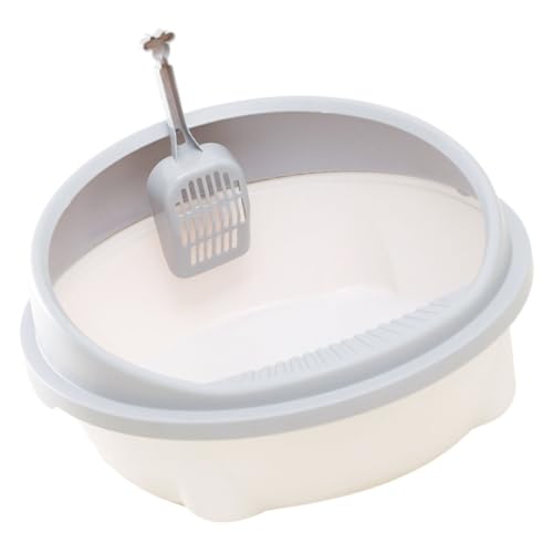 CLISPEED Halbgeschlossene Katzenstreu Box aus Robustem Kunststoff Geruchshemmend Atmungsaktiv und Spritzwassergeschützt Schaufel für Kätzchen und Katzen im Haushalt Tragbar und Leicht zu CLISPEED Halbgeschlossene Katzenstreu Box aus Robustem Kunststoff Geruchshemmend Atmungsaktiv und Spritzwassergeschützt Schaufel für Kätzchen und Katzen im Haushalt Tragbar und Leicht zu von CLISPEED