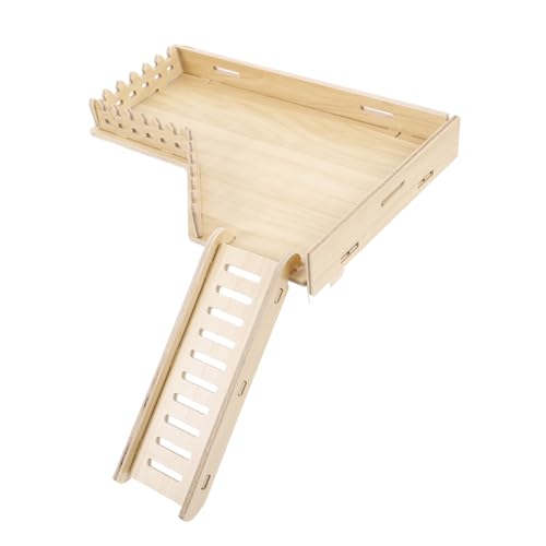 CLISPEED Hamster Käfig Plattform mit Leiter Holz Kletterspielzeug für Kleine Haustiere für Hamster Zwerghamster Meerschweinchen und Robust und Langlebig Perfekter Spiel und von CLISPEED