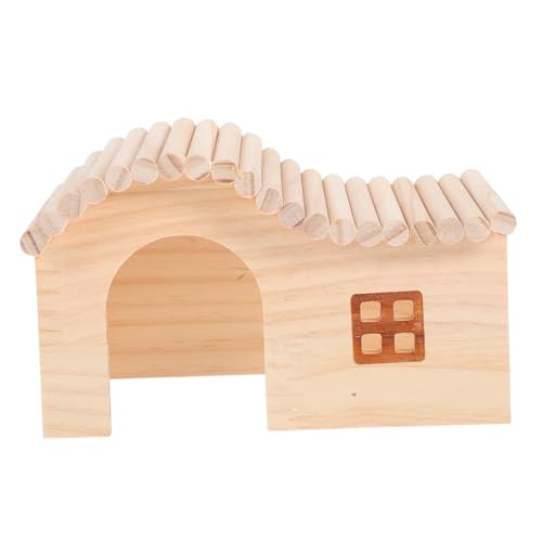 CLISPEED Hamsterhaus aus Natürlichem Holz Kleines Versteck für Hamster und Igel Nachhaltiges Haustierversteck Fördert Aktivität und Erkundung Dekoratives Mittelgroßes Nagetier Zuhause von CLISPEED