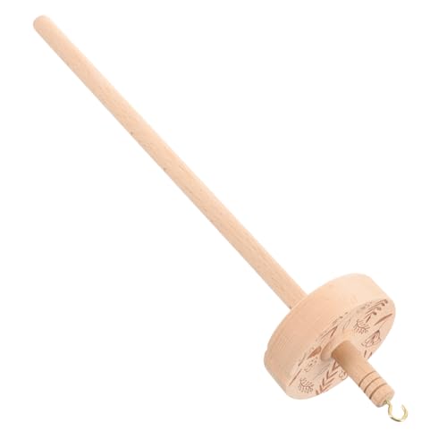 CLISPEED Handgeschnitzte Holz Garnspindel Drop Spindle für Handstricken und Nähen Leichtes Robustes Garnspulenhalter Werkzeug für Anfänger und Profis Tragbar und Langlebig von CLISPEED