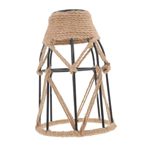 CLISPEED Handgewebter Rope Pendelleuchte Metall mit Lampenschutzgitter für Rustikale Deckenleuchten im Landhausstil CLISPEED Handgewebter Rope Pendelleuchte Metall mit Lampenschutzgitter für Rustikale Deckenleuchten im Landhausstil von CLISPEED