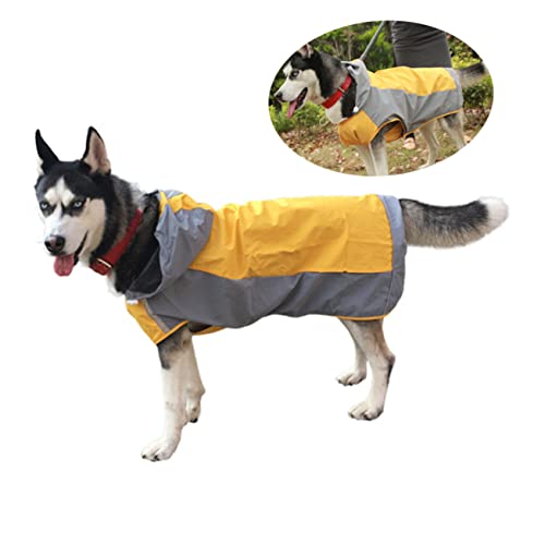 CLISPEED Haustier Regenmantel Atmungsaktiver Doppelter Schicht Hunderegenmantel Gelb Wasserdichtes Modisches Design für Hunde bei Nassem von CLISPEED