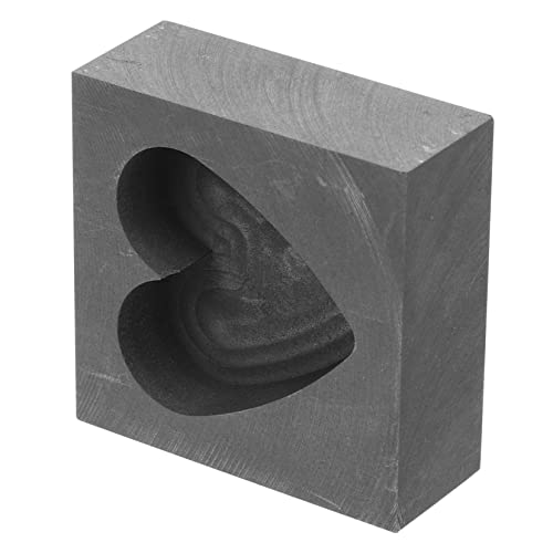 CLISPEED Herzförmige Form Schmuck schmelzen Barren Herzform Graphit geformt werkzeug Graphitgussblockform Schmelzguss-Kit Graphit Crucible Coin Formen Metallform Herz Silbergussform Schwarz CLISPEED Herzförmige Form Schmuck schmelzen Barren Herzform Graphit geformt werkzeug Graphitgussblockform Schmelzguss-Kit Graphit Crucible Coin Formen Metallform Herz Silbergussform Schwarz von CLISPEED