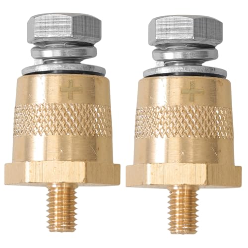 CLISPEED Hochwertiger Batterie Post Adapter aus Messing Außengewinde und Innengewinde Kompatibel Einfache Installation Geeignet für Auto Lkw und Schiff Langlebiger Batterieklemmen von CLISPEED