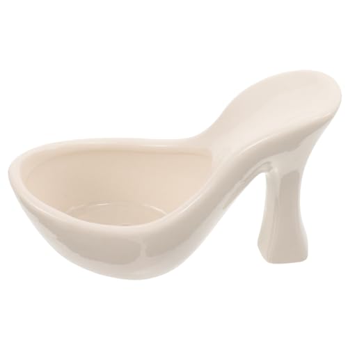 CLISPEED Hohe Absätze Keramik Vase Blumenvase Schuhform Für Sukkulenten Moderne Tischdeko Weiße Keramikvase Für Wohnzimmer Und Einzigartige Wohnkultur Deko von CLISPEED
