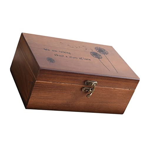 CLISPEED Holz Aufbewahrungsbox Mit Deckel Für Handarbeiten Und Näharbeiten Kleinigkeitenbox Mit Mehrschichtigen Fächern Für Nähwerkzeuge Und Nähscheren Retro-Stil Lagerung Box Für Schreibti von CLISPEED