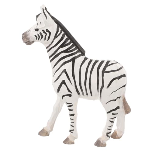CLISPEED Holz Geschnitzte Zebra Statue Handgefertigte Desktop Dekoration Kleines Holzornament Kreative Zebra Figur für Bücherregal Büro und Wohnkultur für Freunde und Familie von CLISPEED