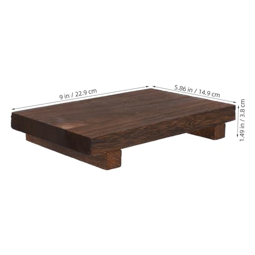 CLISPEED Holz Seifenablage Badezimmer Waschbeckenregal Rechteckiges Tablett Vielseitiges Aufbewahrungsbrett für Kosmetik und Toilettenartikel Küchenarbeitsplatte Organizer von CLISPEED