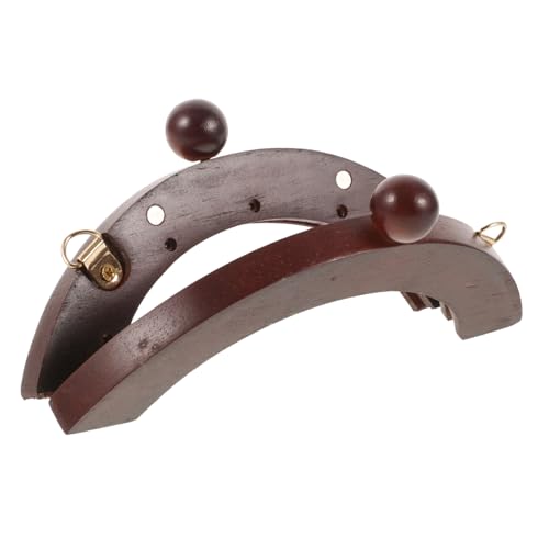 CLISPEED Holz Taschenhenkel Ersatzgriff für Handtaschen und DIY Geldbörsen Zubehör Robustes Braunes Holz Langlebig Austausch Handtaschenherstellung von CLISPEED