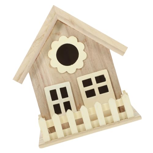 CLISPEED Holz Vogelhaus Kreatives Vogel Nest für Fütterung von Wildvögeln Hängend mit Feiner Verarbeitung und Natürlichem Design zur Dekoration und Vogelfütterung im Garten von CLISPEED