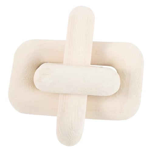 CLISPEED Holzketten dekoration mit Abgerundeten Ecken Handgefertigtes Holzornament im Modernen Landhausstil Stilvolles Deko element für Wohnzimmer Couchtisch und Bar Geschenkidee für von CLISPEED