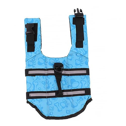 CLISPEED Hundeschwimmweste für Verstellbare Rettungsweste mit Zusätzlicher Polsterung für Pool Strand und Bootfahren für Kleine bis Große von CLISPEED