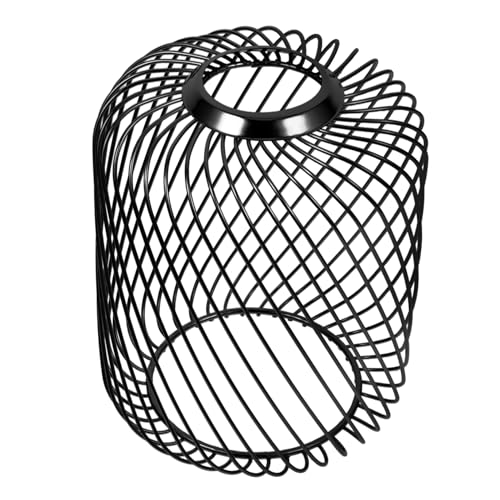 CLISPEED Industrieller Lampenschirm Metall Hängelampe mit Elegantem Spiralförmigem Design für Wohnzimmer Esszimmer und Bars Schwarzer Lampenschirm für Gemütliche Beleuchtung von CLISPEED