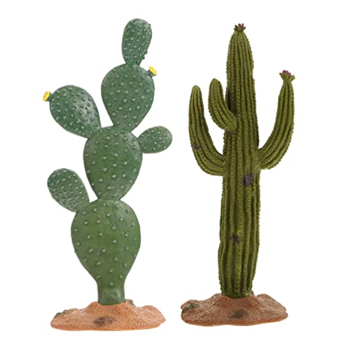 CLISPEED Kaktuspflanzen aus Terrarium, 2 Stück, Terrarium-Pflanzen, Dekoration, 5,5 Zoll, Kaktus-Simulation, Dekoration für Pflanzen für die Schildkröte, Eidechse von CLISPEED
