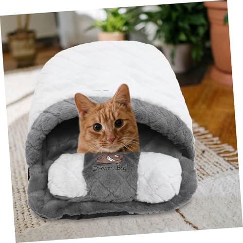 CLISPEED Katzen Winterschlafsack Warmes Kuscheliges Schlafnest für Kätzchen und Kleine Hunde Weiches Sicheres Versteck für Ruhigen Schlaf im Herbst und Winter von CLISPEED