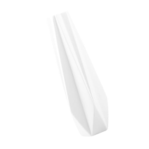 CLISPEED Keramik Blumenvase Weiß Mittelgroß Stilvolle Form Dekorative Vase für Innenbereich Modernes Design Geschenkidee und Heimdekoration von CLISPEED
